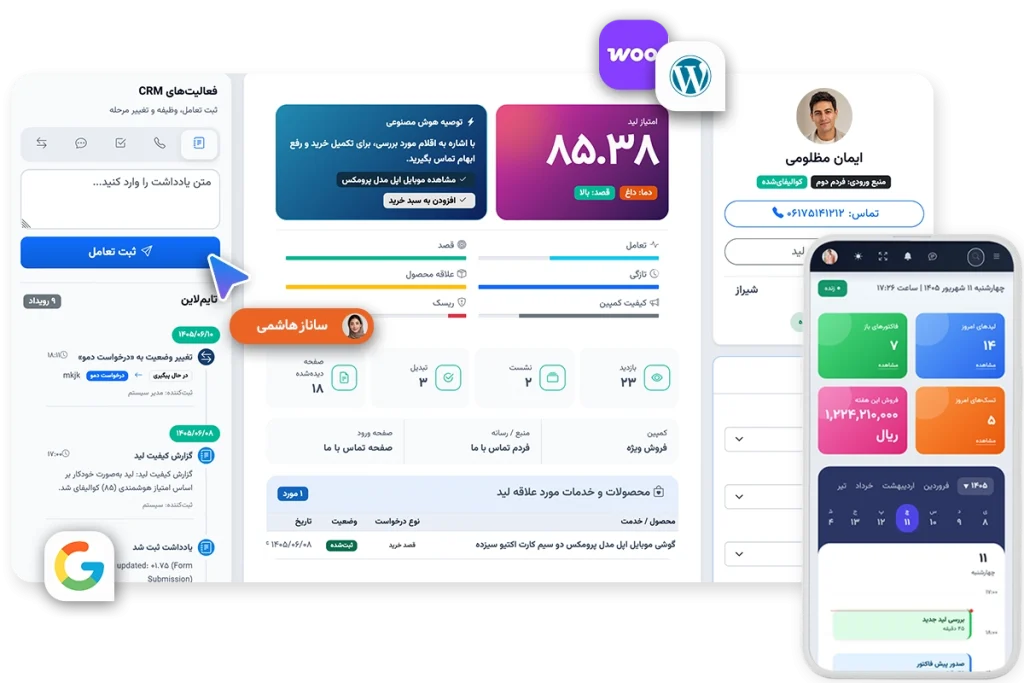داشبورد مارکتینگ فاروش